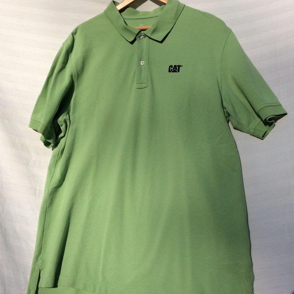 Mens polo shirt light green Caterpillar size large